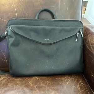 Tumi Leather Black Briefcase